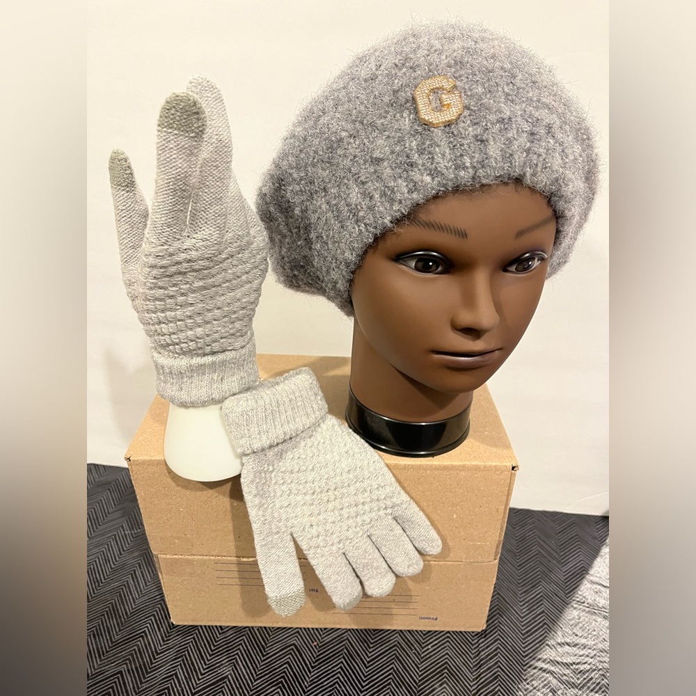 Soft British Style Beret Painters Letter Hat - Picture 6 of 8
